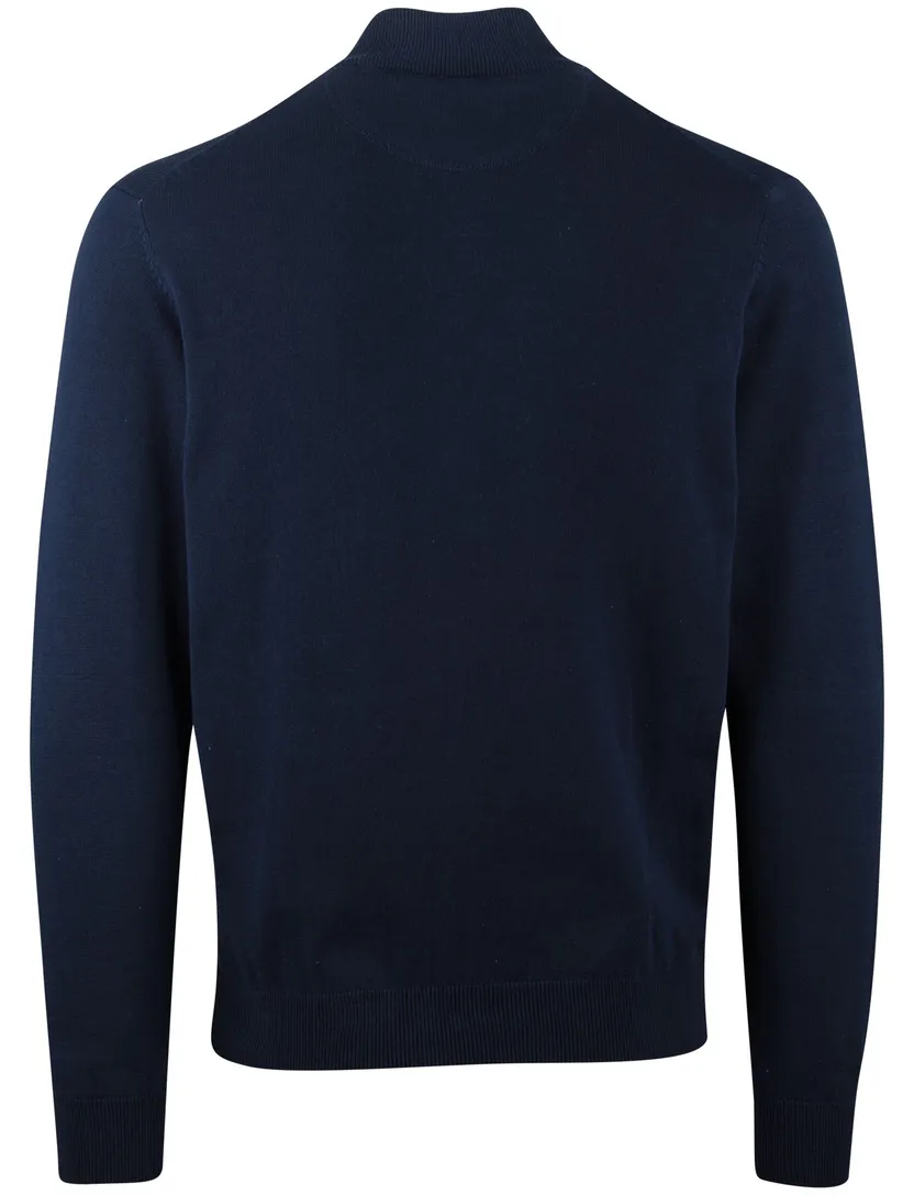 Vest Portofino navy gemêleerd opstaande kraag