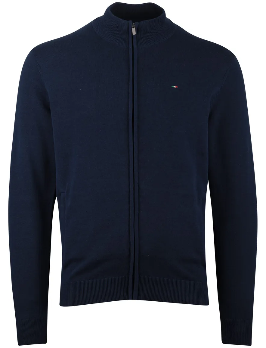 Portofino vest rits opstaande kraag donkerblauw