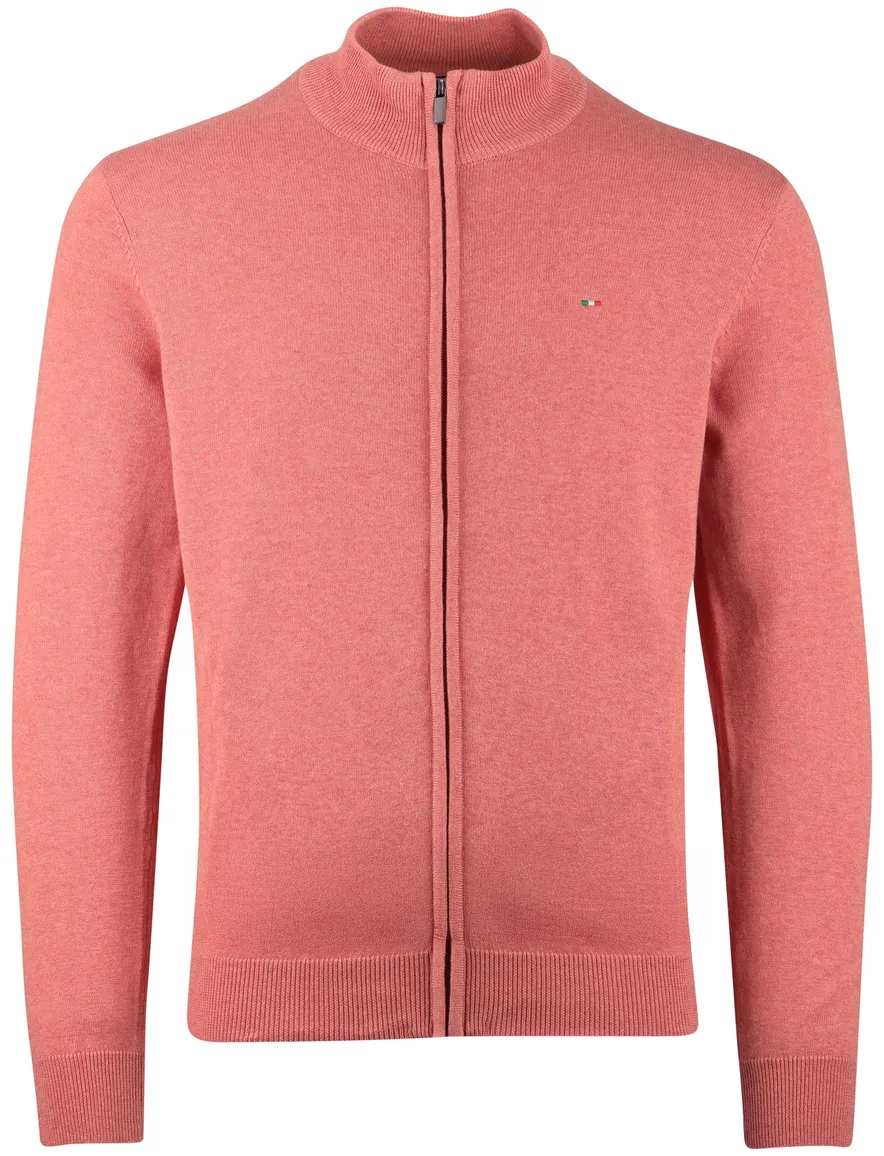 Portofino vest rits oranje gemêleerd