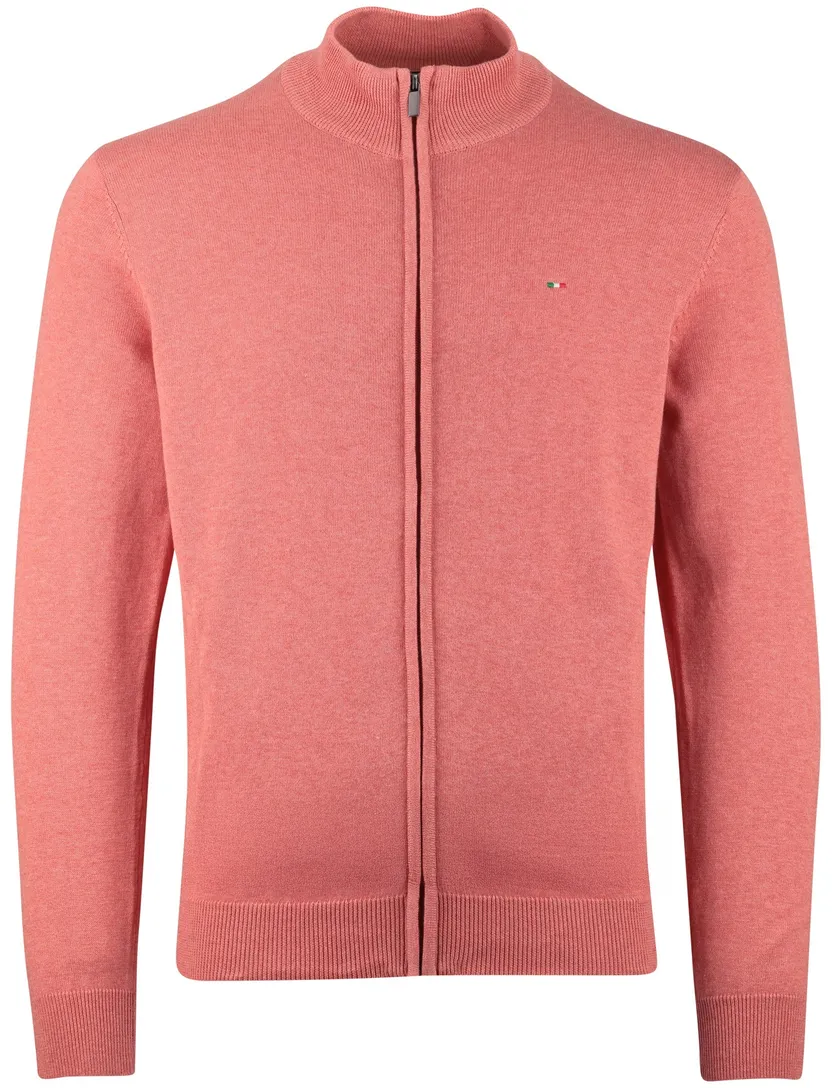 Vest Portofino oranje gemêleerd opstaande kraag
