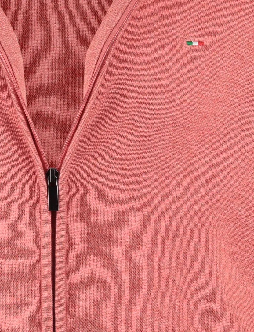 Vest Portofino oranje gemêleerd opstaande kraag