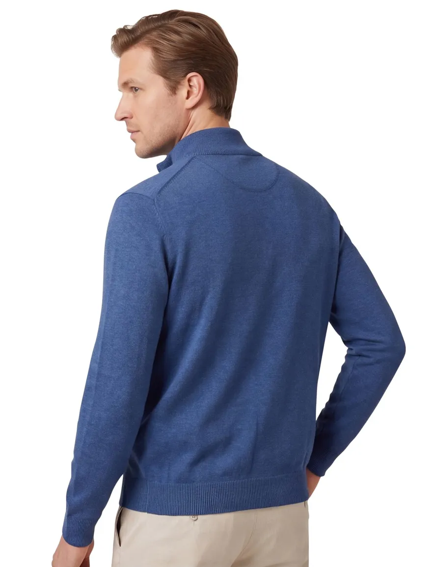 Portofino vest rits opstaande kraag blauw