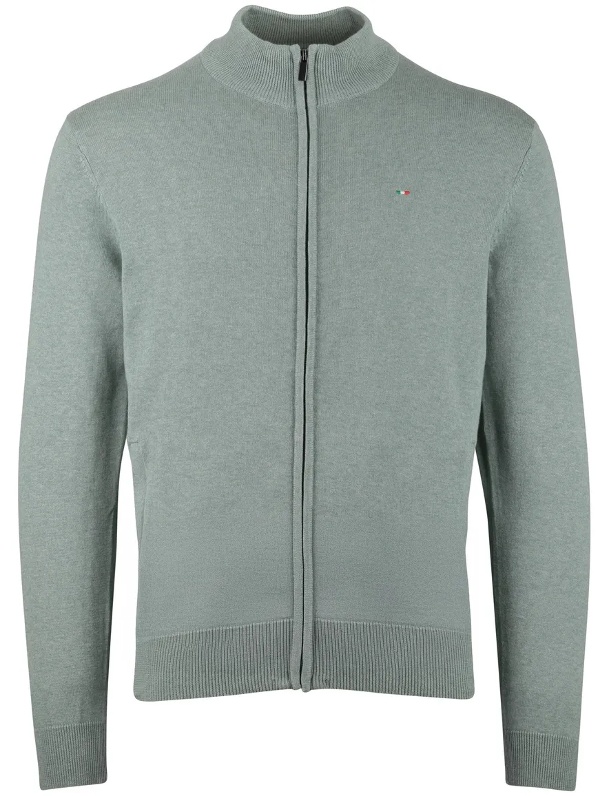 Portofino vest rits gemêleerd groen