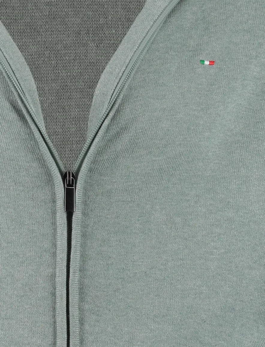 Portofino vest rits opstaande kraag groen
