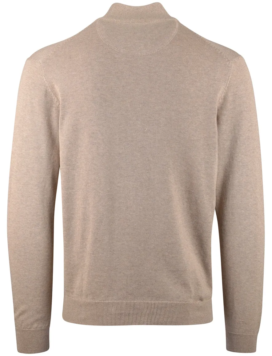 Portofino vest rits beige opstaande kraag