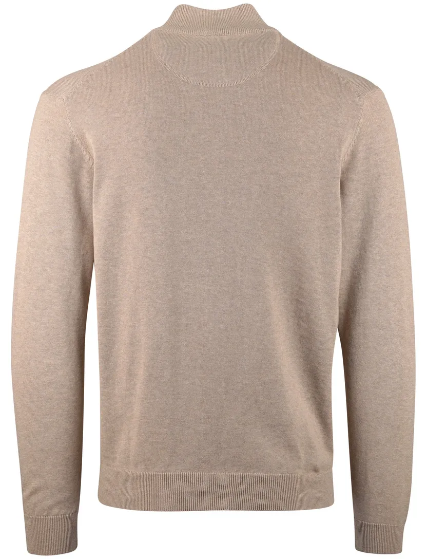 Vest Portofino beige rits gemêleerd