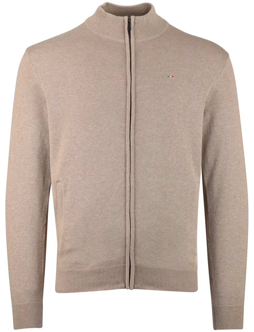 Portofino vest rits opstaande kraag beige