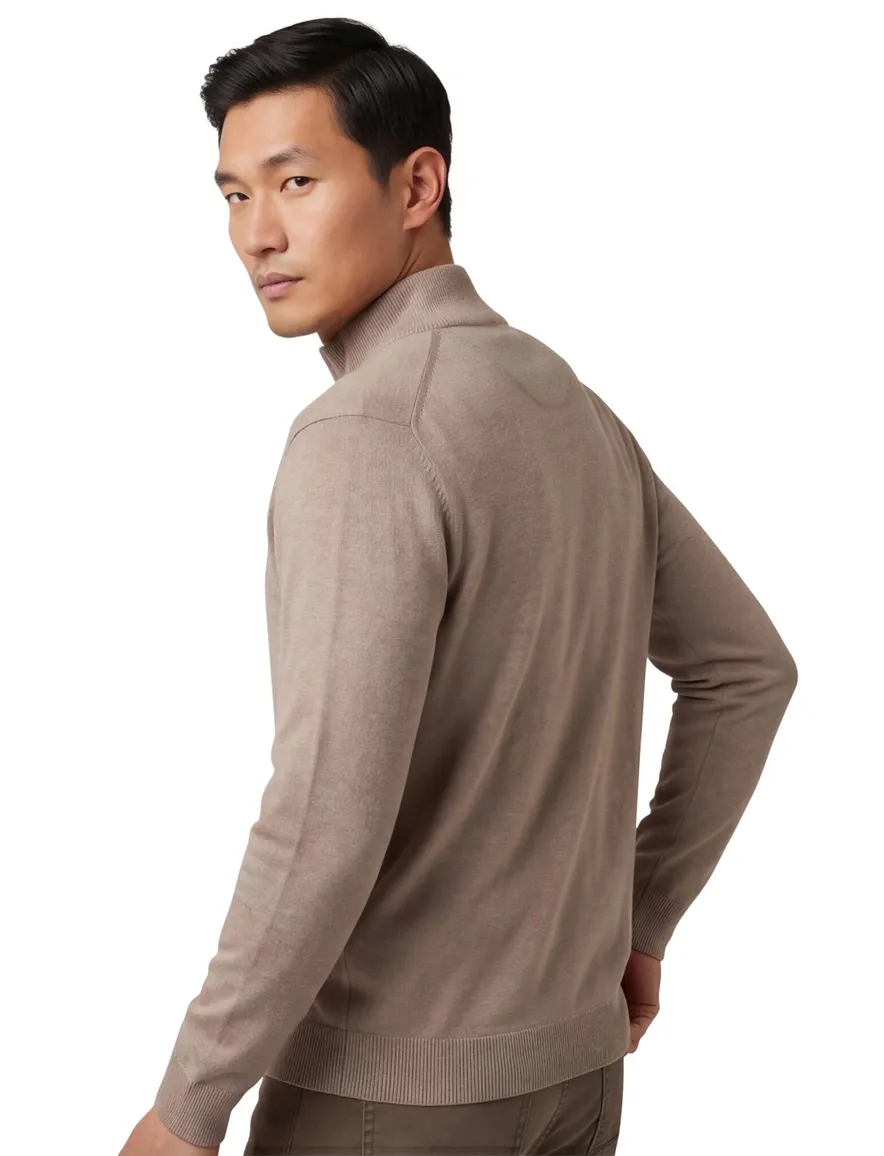 Portofino vest rits opstaande kraag beige