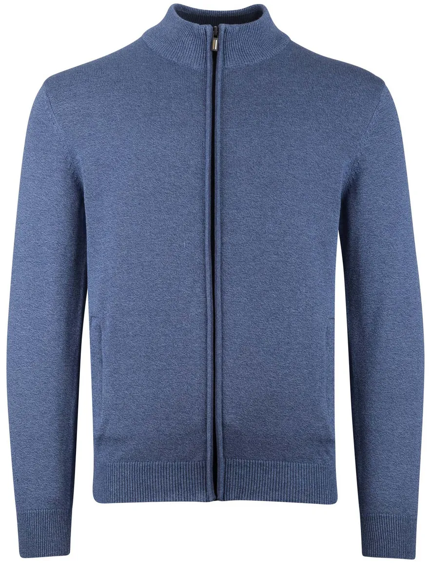 Portofino vest rits opstaande kraag blauw