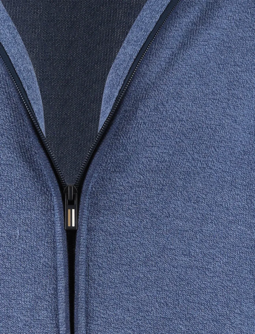 Portofino vest rits opstaande kraag blauw