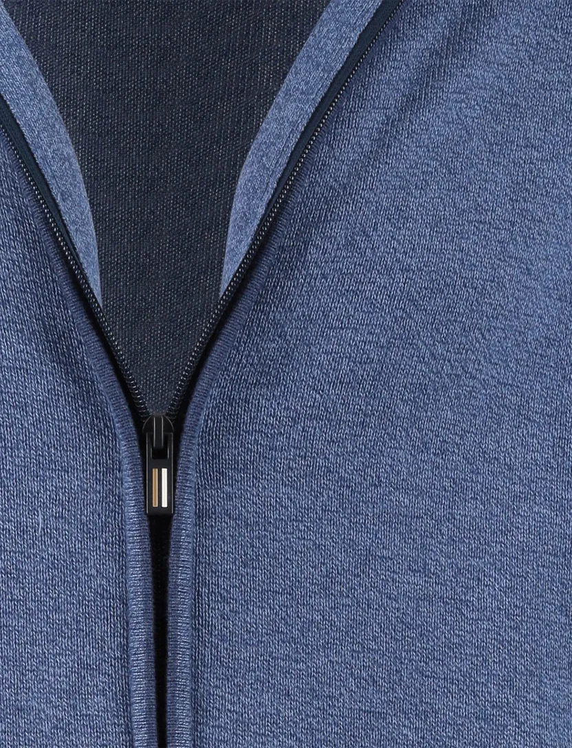Vest Portofino rits blauw