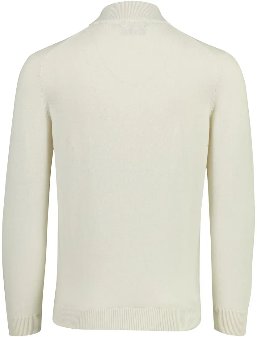 Vest Portofino rits creme effen