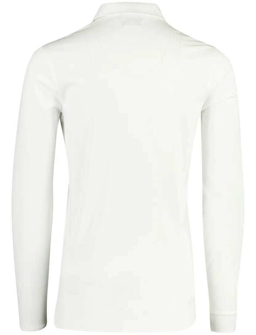 Poloshirt Portofino wit extra lang katoen