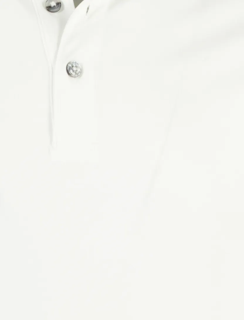 Poloshirt Portofino wit extra lang katoen