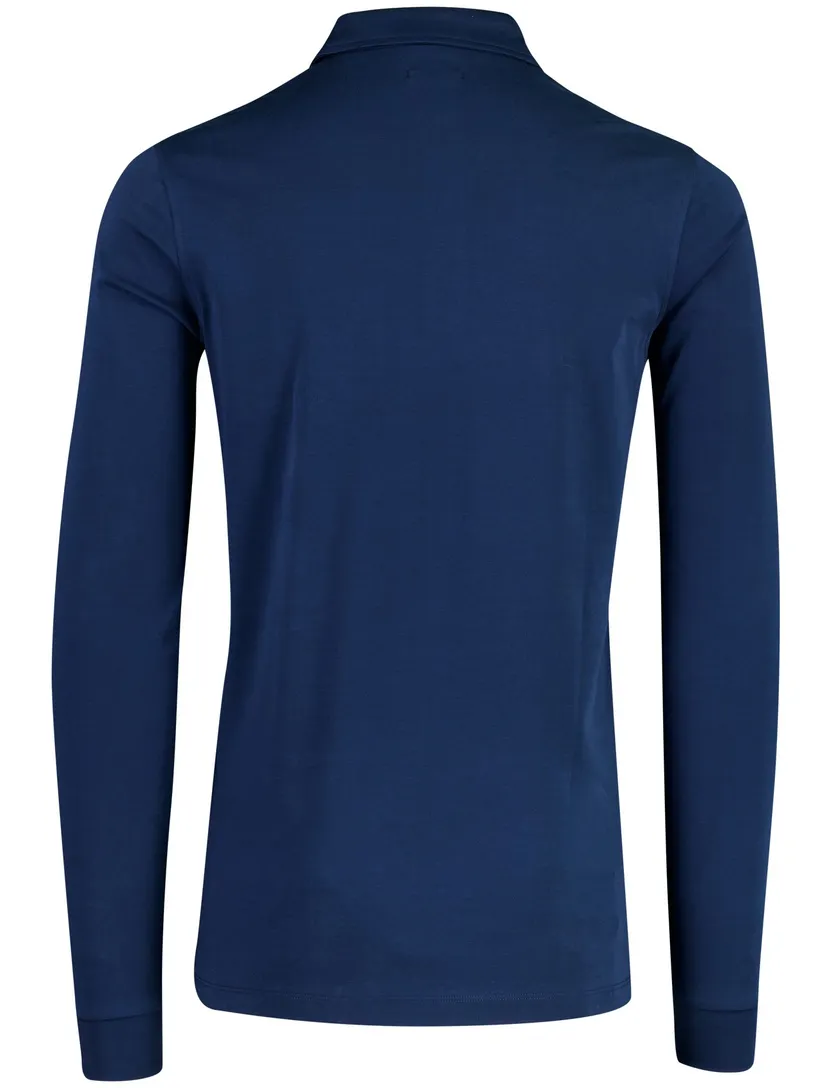 Poloshirt Portofino donkerblauw extra lang katoen
