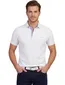 Poloshirt korte mouw Portofino wit pique 3 knoops