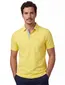 Portofino poloshirt korte mouw geel 3 knoops pique