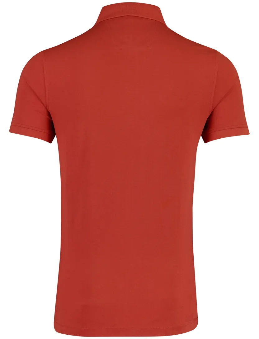 Poloshirt Portofino rood pique normale fit
