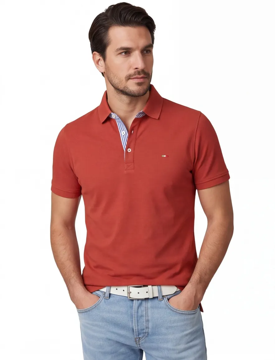 Portofino polo roodbruin