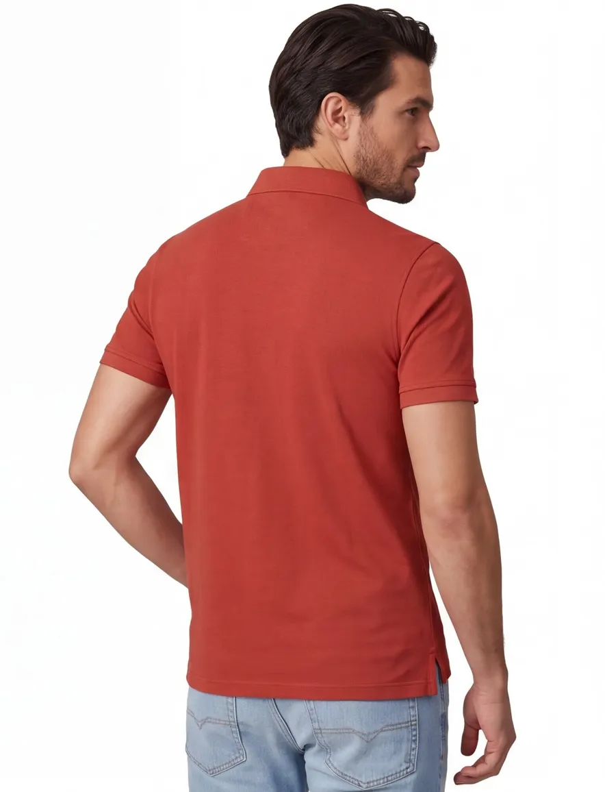 Portofino polo roodbruin