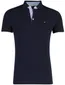 Portofino poloshirt 3 knoops sluiting donkerblauw pique