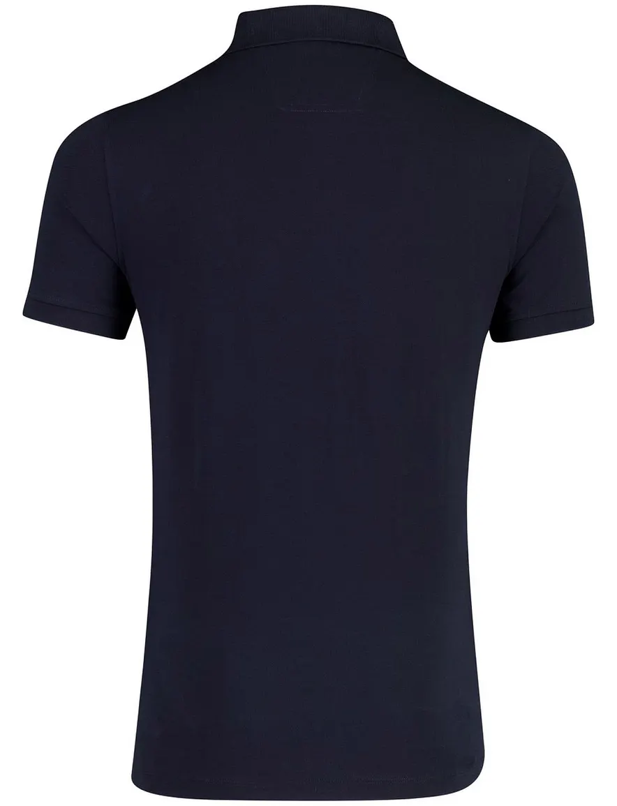Portofino polo donkerblauw strepen boord