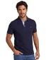 Portofino poloshirt 3 knoops sluiting donkerblauw pique