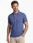 Poloshirt korte mouw Portofino middenblauw 3 knoops pique