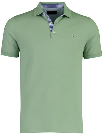 Portofino Groen poloshirt Portofino korte mouw 3 knopen