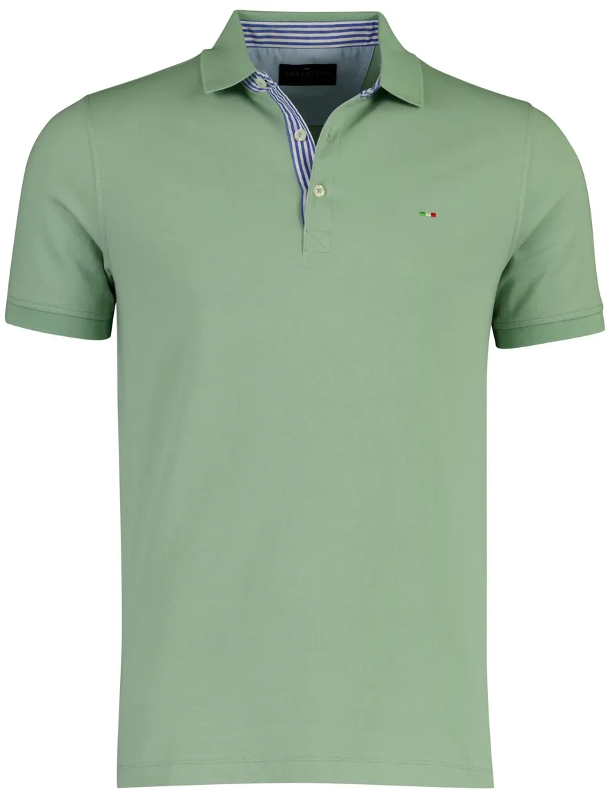Portofino polo lichtgroen effen