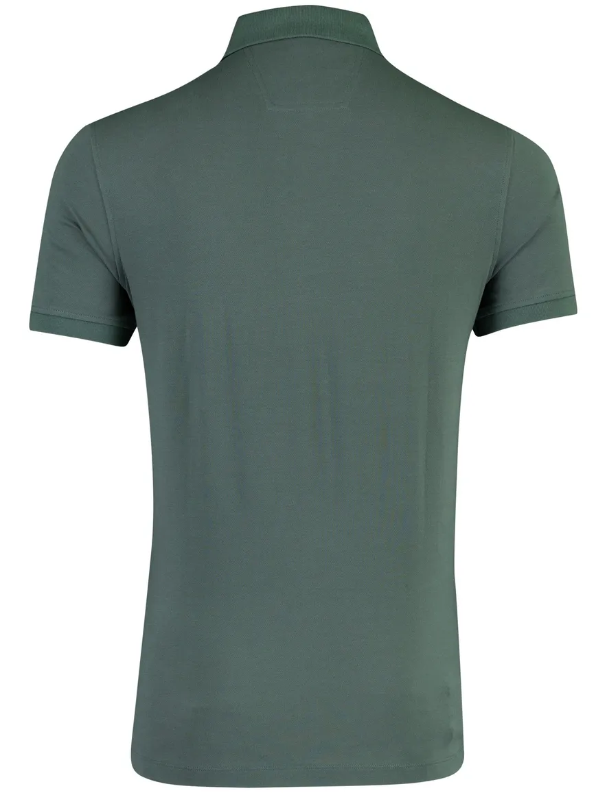 Groen Portofino polo normale fit 3 knopen pique
