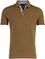 Poloshirt korte mouw Portofino bruin pique 3 knoops