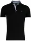 Poloshirt korte mouw zwart Portofino 3 knoops pique