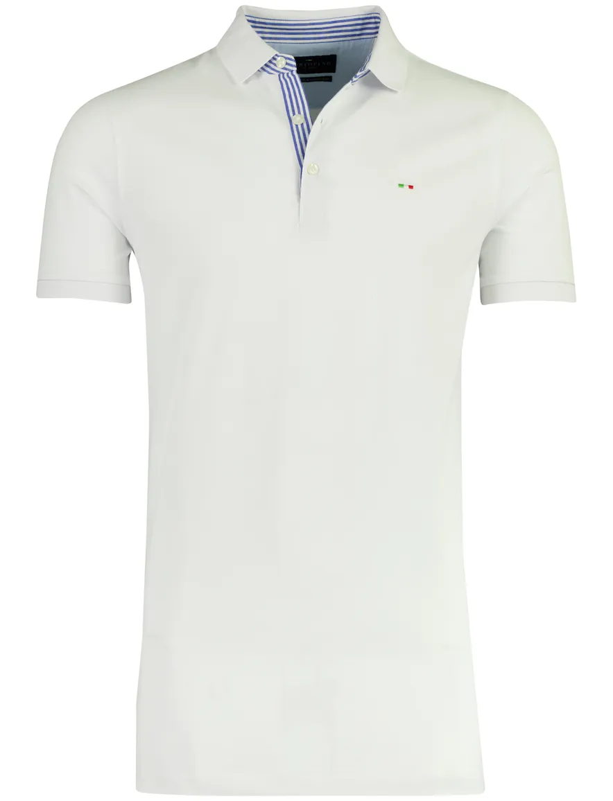 Portofino poloshirt wit extra lang