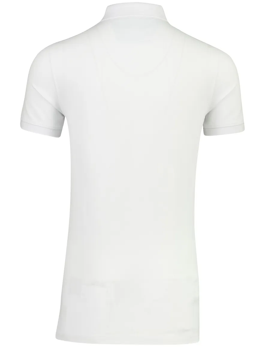 Poloshirt Portofino wit extra lang