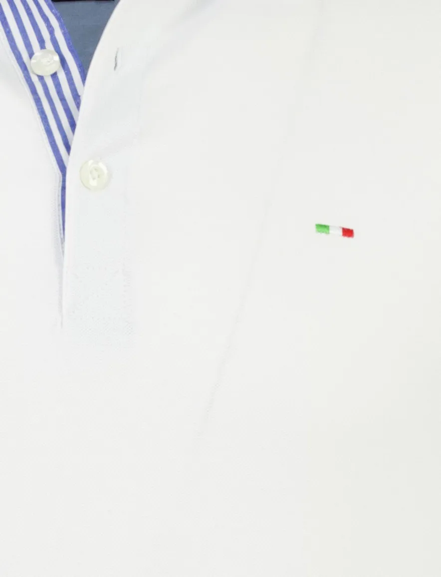 Poloshirt Portofino wit extra lang