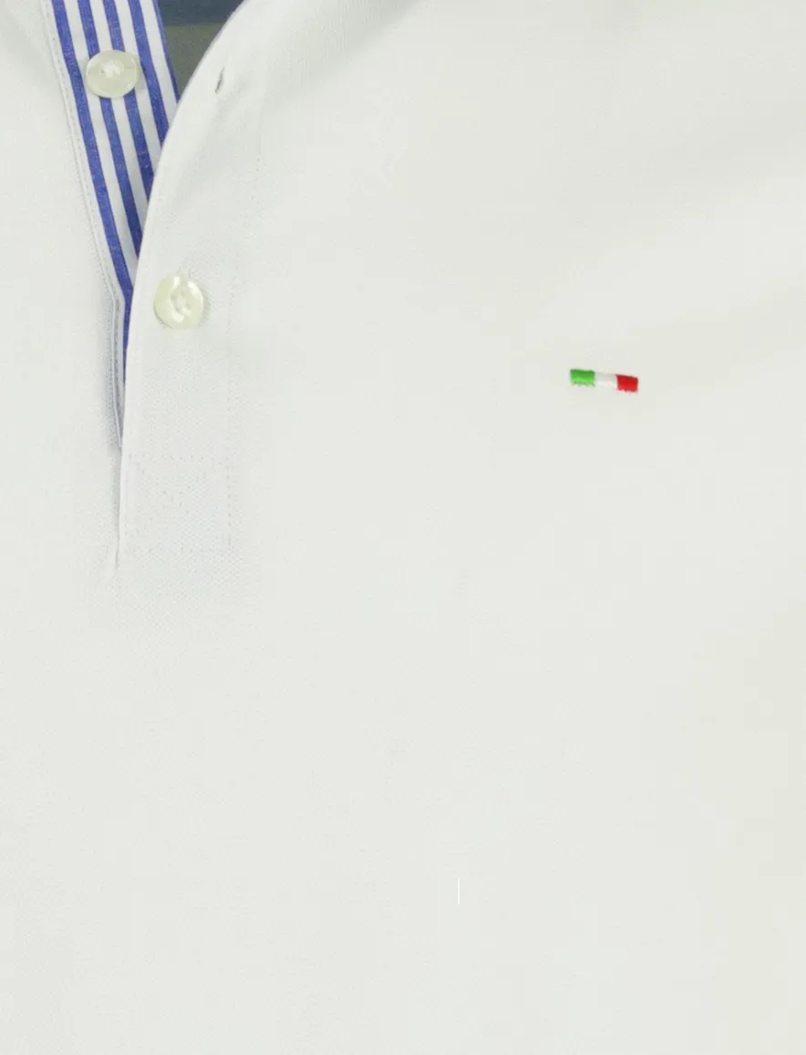 Poloshirt Portofino wit extra lang