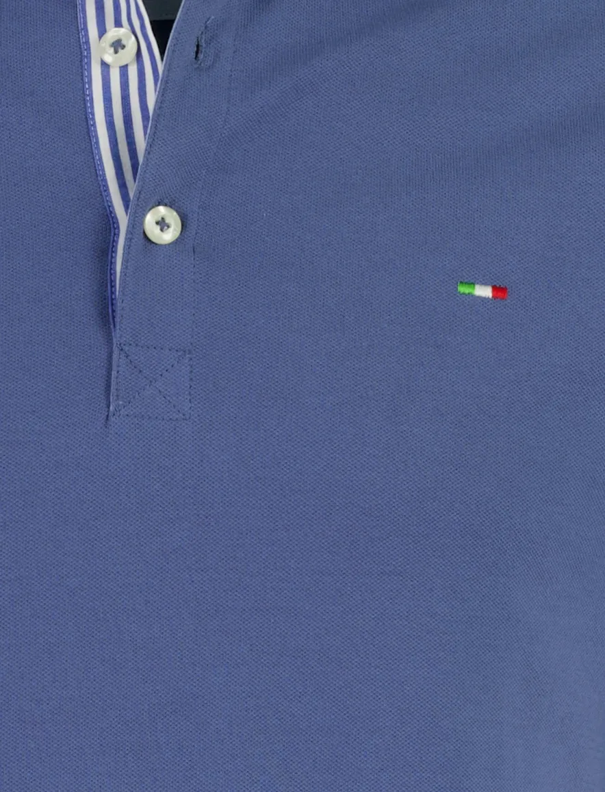Portofino polo extra lang blauw
