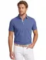 Portofino polo blauw 3 knopen korte mouw extra lang