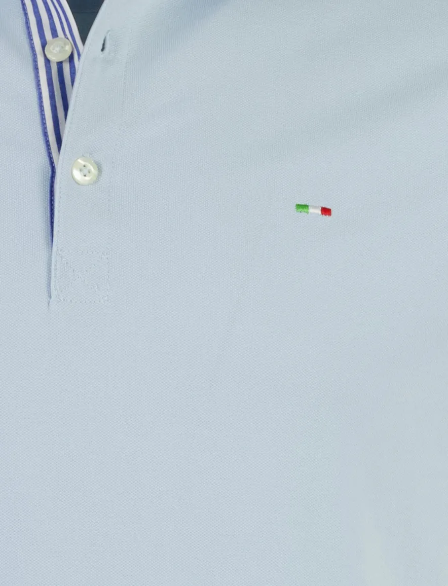 Portofino polo extra lang lichtblauw