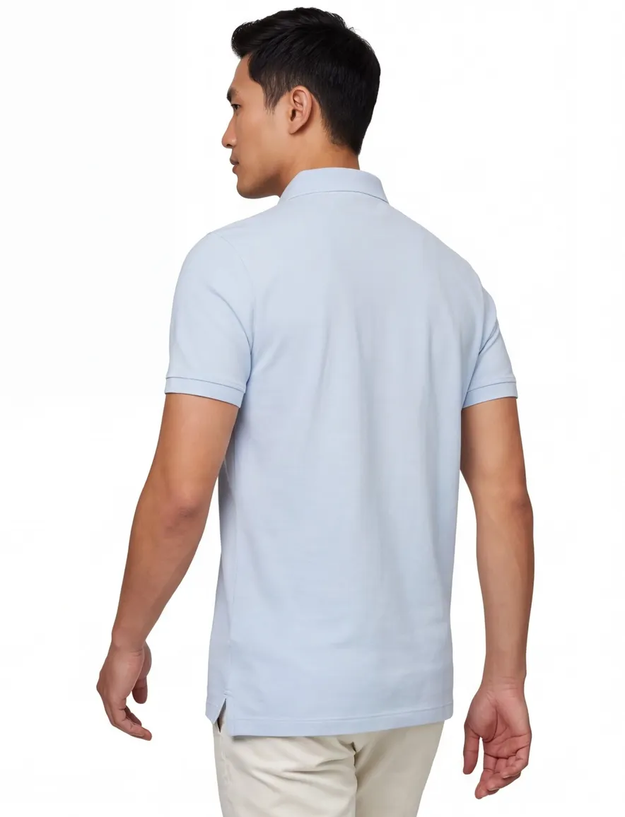 Portofino polo extra lang lichtblauw