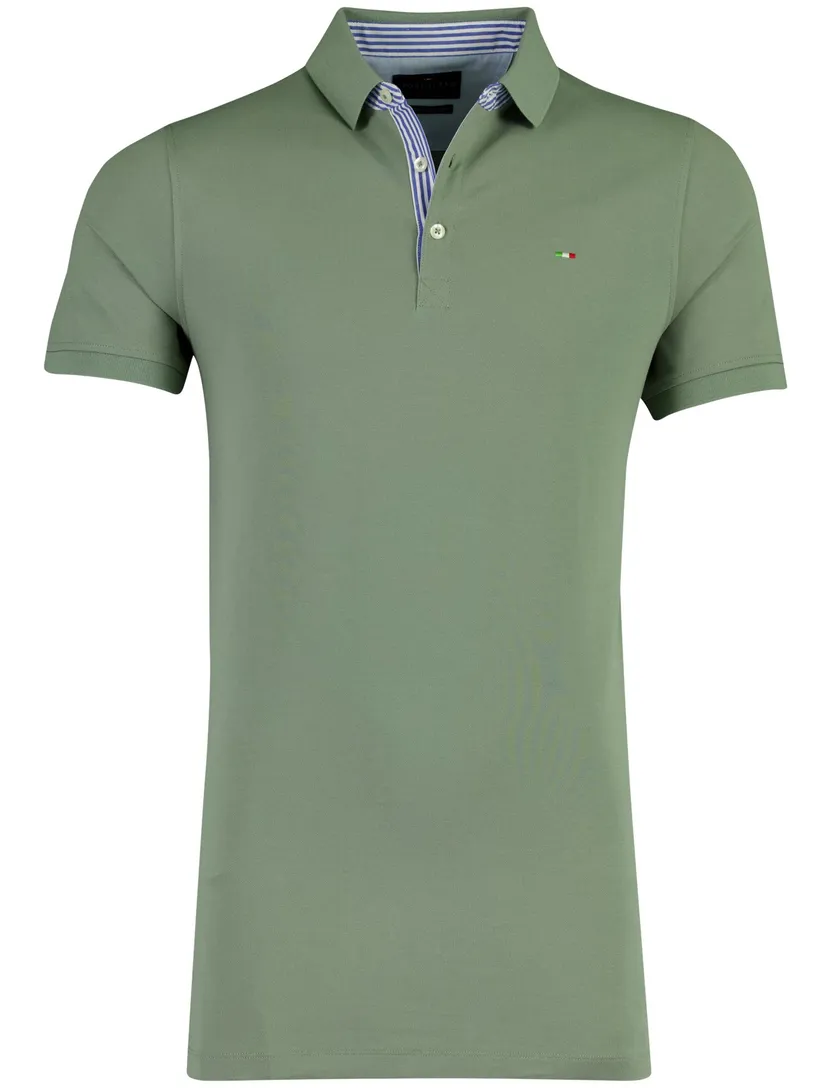 Polo Portofino groen korte mouw normale fit extra lang