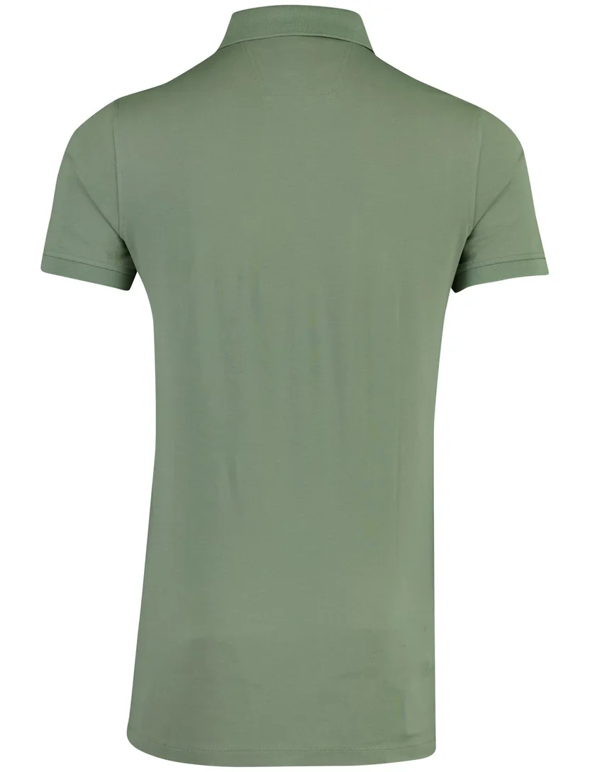 Polo Portofino groen korte mouw normale fit extra lang