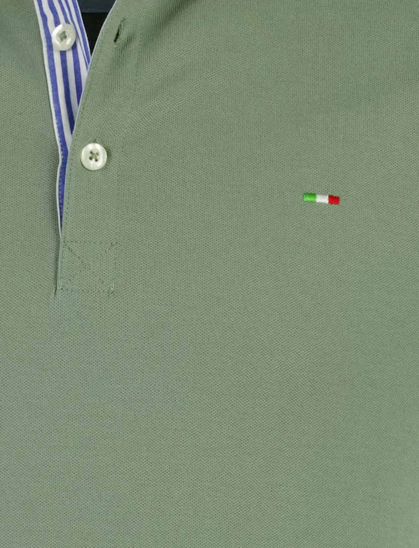 Polo Portofino groen korte mouw normale fit extra lang
