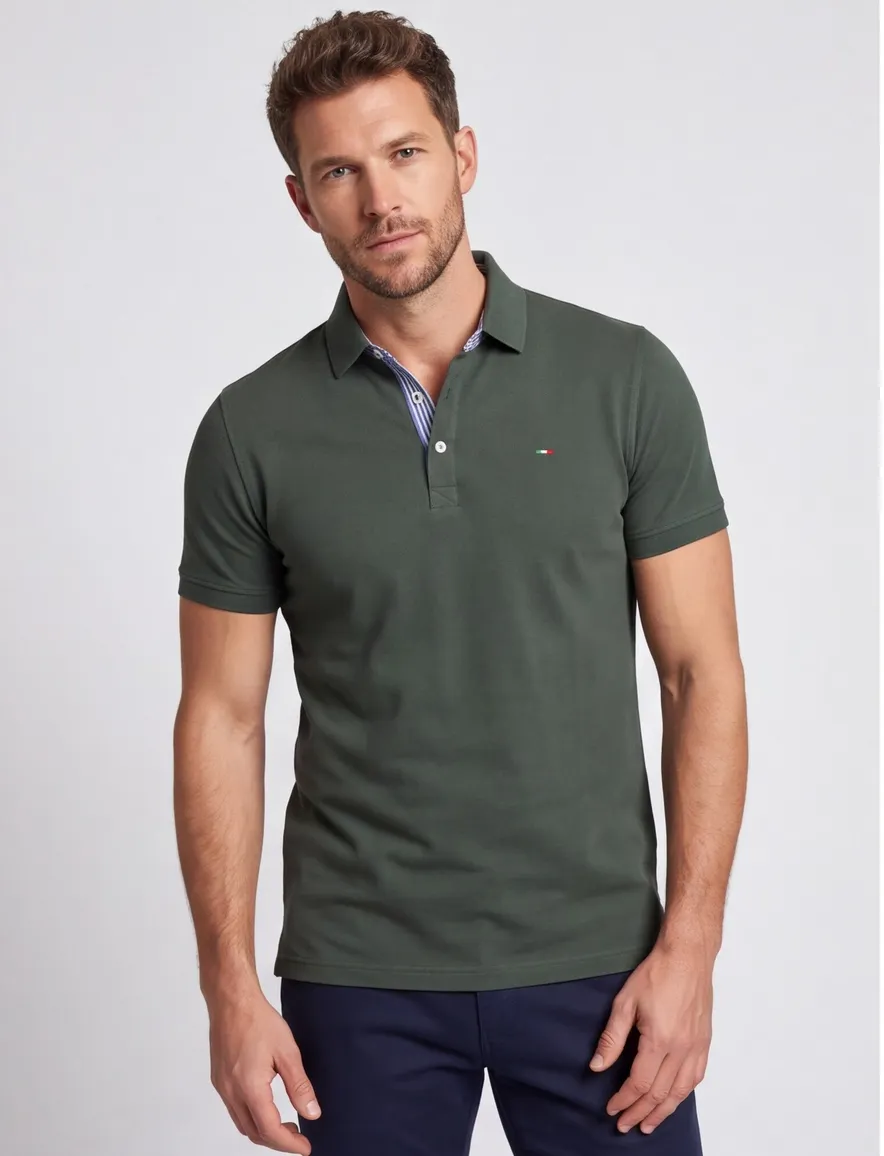 Portofino polo extra lang groen