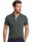 Korte mouw polo Portofino 3 knoopjes creme extra lang