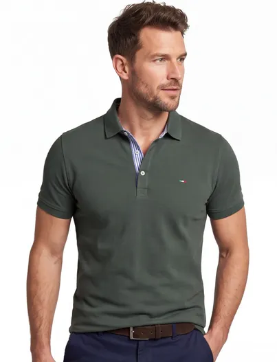 Portofino Polo portofino creme 3-knoops normale fit extra lang