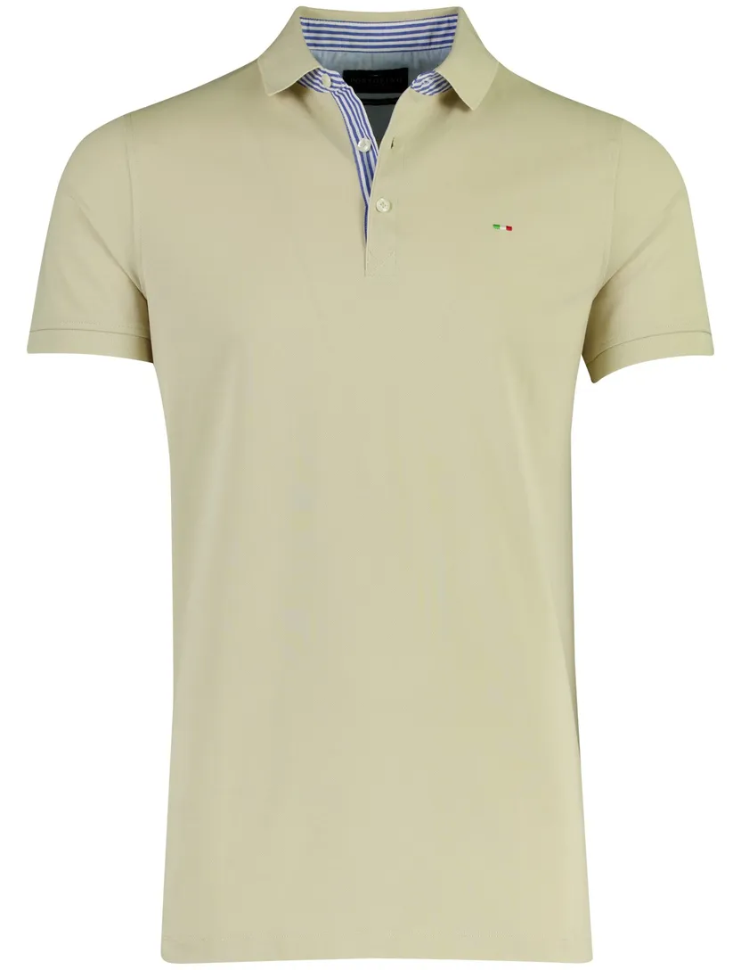 Polo Portofino beige extra lang fit 3-knoops