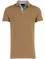 Polo bruin Portofino pique normale fit korte mouw extra lang