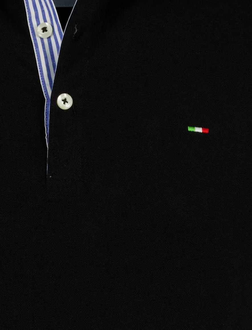 Portofino polo extra lang zwart